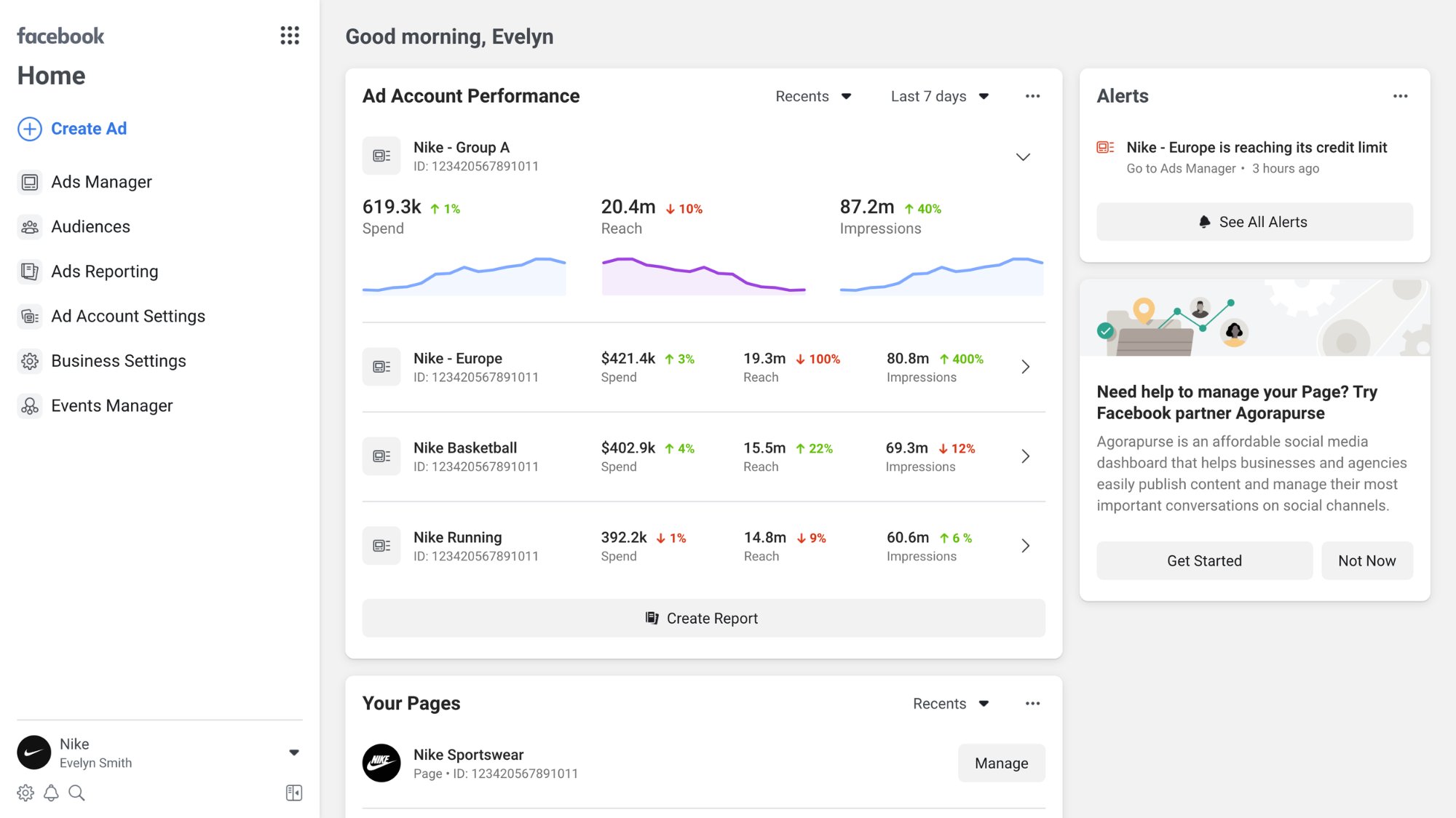 Facebook Business Home